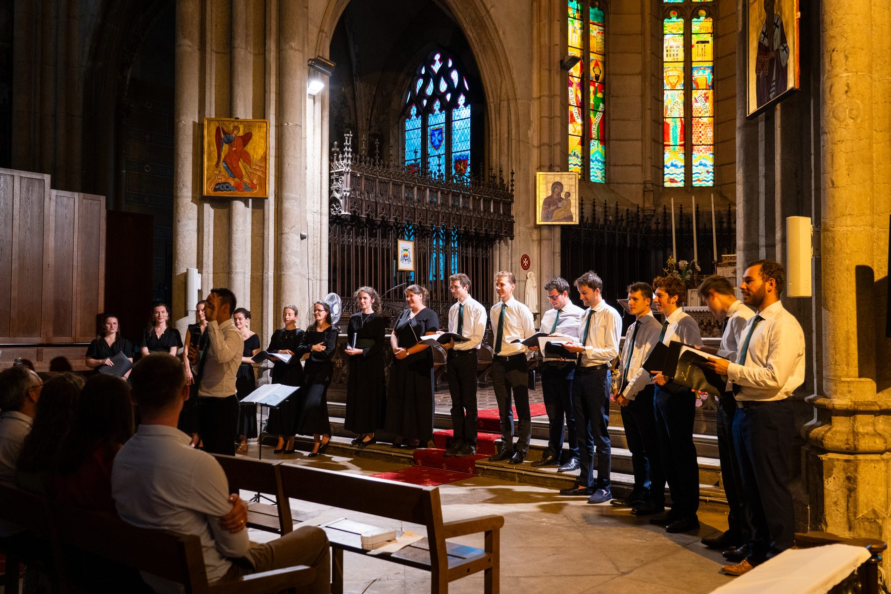 Salut de l'ensemble à la fin d'un concert